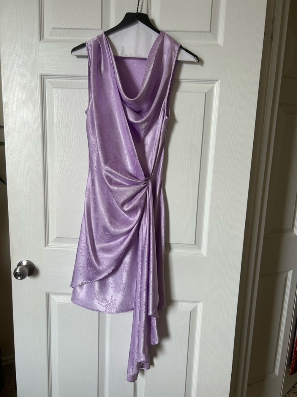 Ronny Kobo Lilac Satin Floral-Jacquard Top